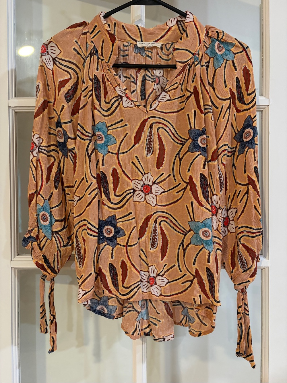Christian Siriano Women’s Floral Top Boho Hippie Cottagecore Retro Gauzy
Peasant